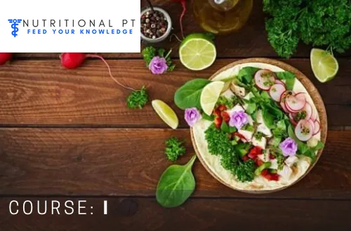Course I cover showing a vegetable plate with hummus, herbs, and citrus